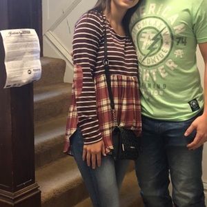 Long sleeve plaid shirt